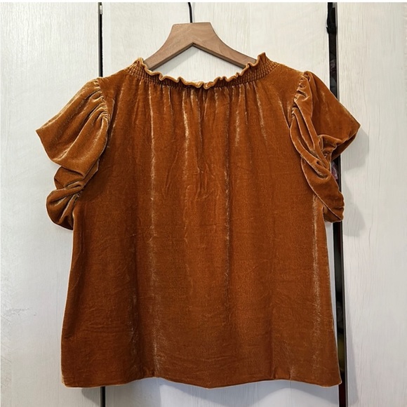 #102. NWOT Free People velvet crop top - Picture 3 of 9